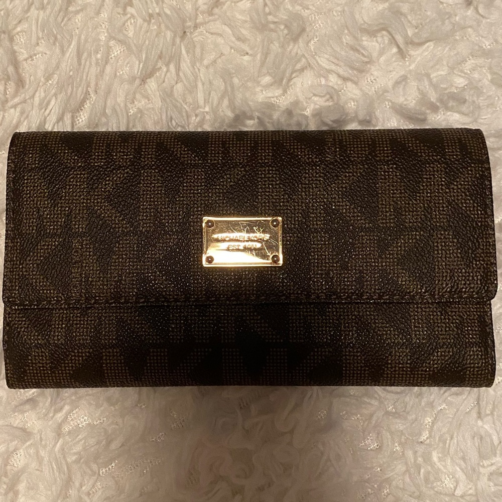 Authentic Michael Korda wallet with checkbook